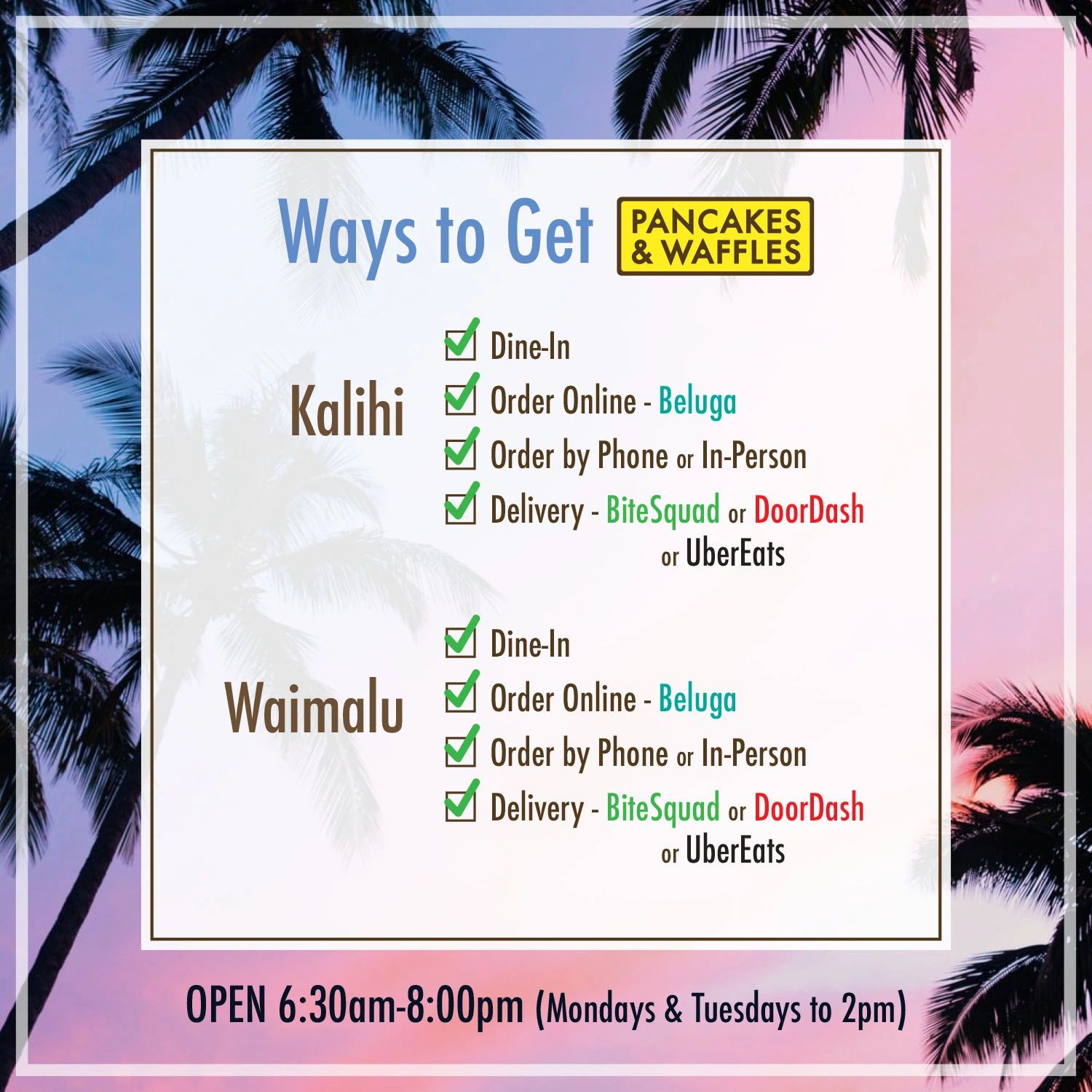 Pancakes and Waffles Hawaii